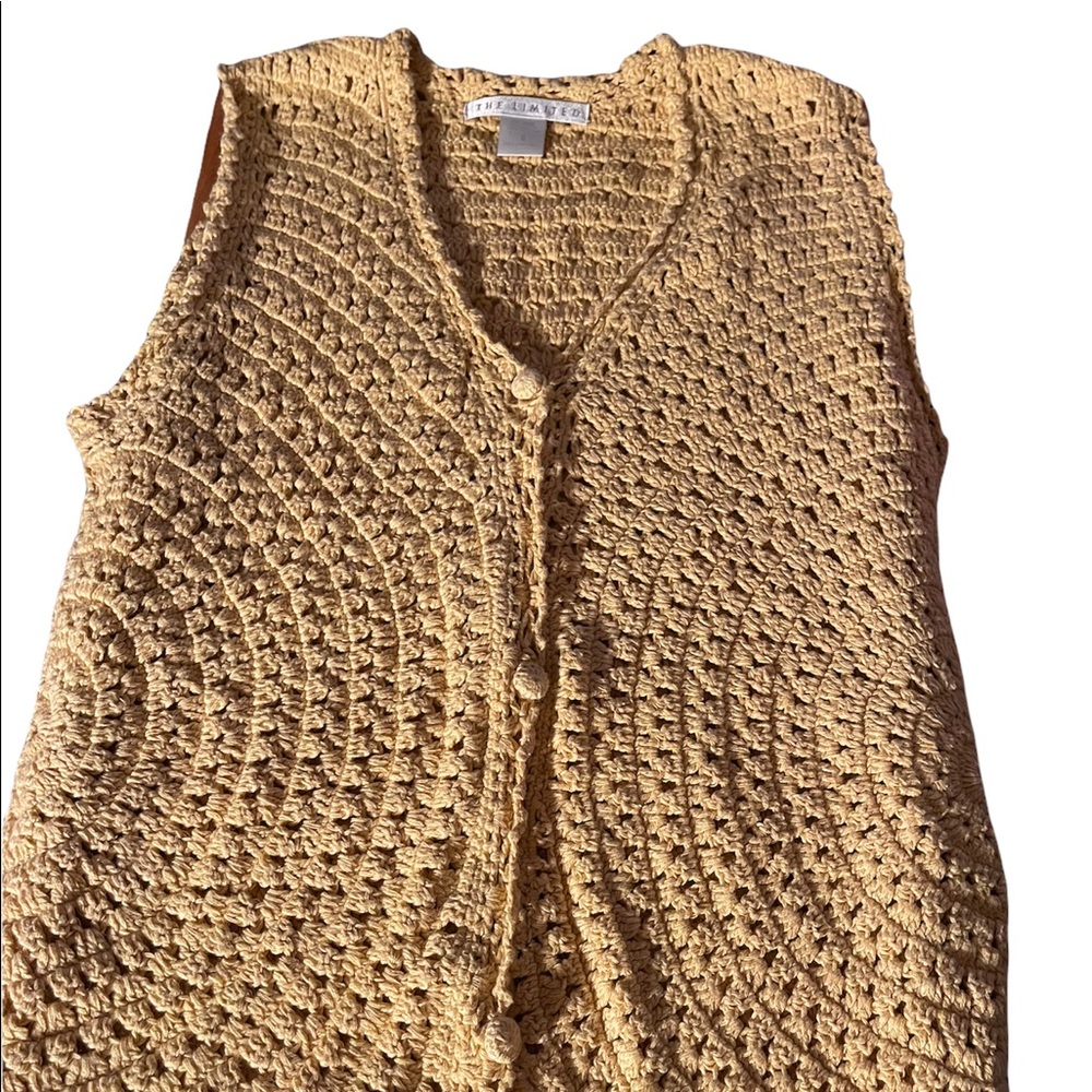 The Limited Crochet Knit Vest Size S